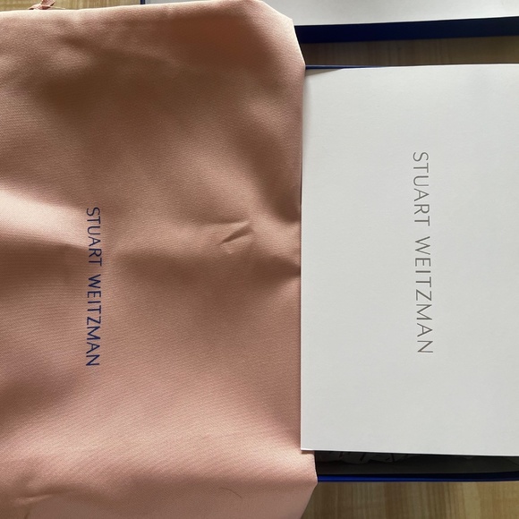 STUART WEITZMAN Avenue 75 Block Bootie Black Smooth Calf Leather - Picture 5 of 9